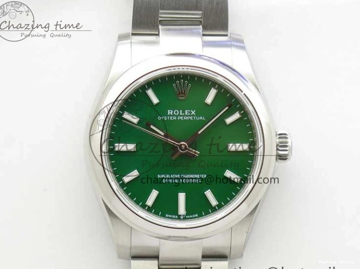 0421 Original Oyster Perpetual 31mm 277200 EWF Best Edition Green Dial on SS Bracelet 6T 2770